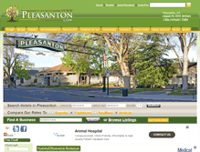 Tablet Screenshot of pleasanton.com